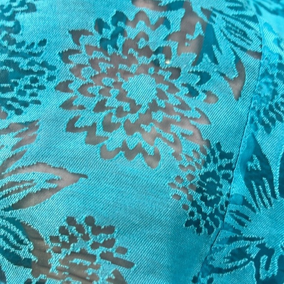 Vtg Susan Graver Women’s Size 1X Linen Blend Semi Sheer Blouse Top Boho Cottage - Picture 9 of 11